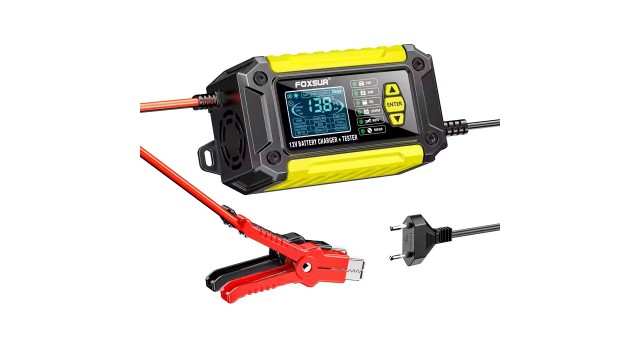 FOXSUR FTC1206 12V/6A Έξυπνος παλμικός φορτιστής μπαταριών αυτοκινήτου και battery tester